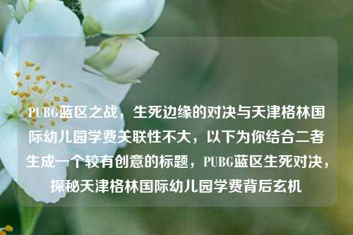 PUBG蓝区之战,生死边缘的对决与天津格林国际幼儿园学费关联性不大,以下为你结合二者生成一个较有创意的标题,PUBG蓝区生死对决,探秘天津格林国际幼儿园学费背后玄机