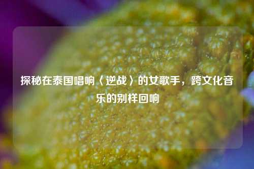 探秘在泰国唱响〈逆战〉的女歌手，跨文化音乐的别样回响