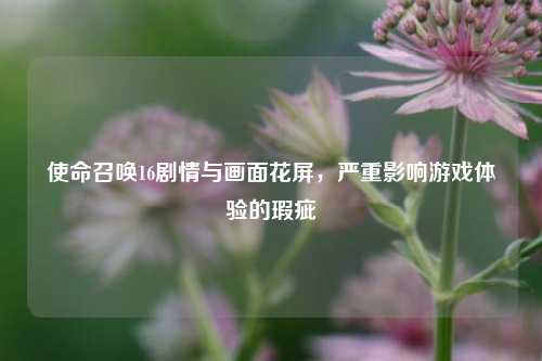 使命召唤16剧情与画面花屏,严重影响游戏体验的瑕疵