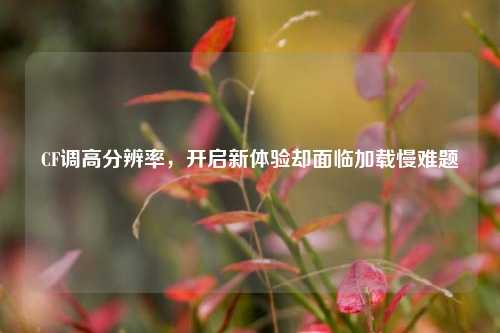 CF调高分辨率,开启新体验却面临加载慢难题