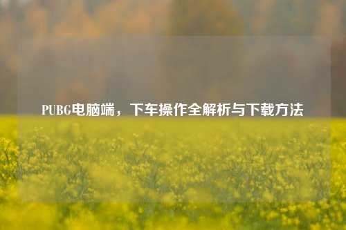 PUBG电脑端,下车操作全解析与下载方法